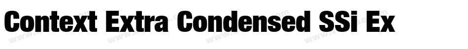 Context Extra Condensed SSi Extra Condensed Italic字体转换